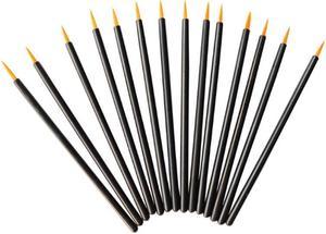 Professional Black Handle 50pcs Disposable Gel Eyeliner Makeup Brush Beauty Makeup Tool yellow