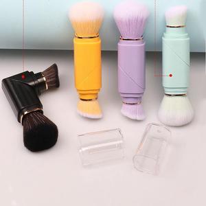 Portable Foundation Blush Brush 2 In 1 Scalable Magic Makeup brush with PVC Box Beauty Makeup Tools