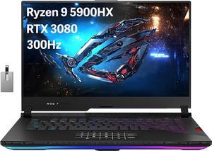 Asus ROG Strix Scar 15 Gaming Laptop, 15.6" 300Hz IPS-Type FHD Display, AMD Ryzen 9 5900HX, 16GB RAM, 1TB PCIe SSD, Backlit Keyboard, GeForce RTX 3080, WiFi 6, Win 11, Gray, 32GB USB Card