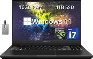 ASUS VivoBook Pro 15X Business Laptop 156 28K 120Hz Display Intel Core i712650H NVIDIA GeForce RTX 3060 16GB DDR5 RAM 4TB PCIe SSD Backlit Keyboard WiFi 6E Win 11 Black 32GB USB Card