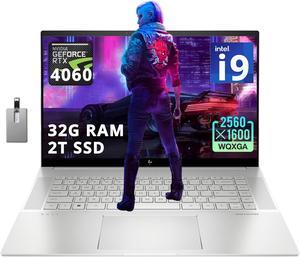 HP Envy 16 WQXGA Touchscreen Business Gaming Laptop Intel Core i913900H NVIDIA RTX 4060 8GB 32GB DDR5 2TB PCIe SSD Backlit Keyboard BO Audio 5MP Camera Silver Win 11 32GB Hotface USB Card