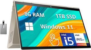 HP Envy 2in1 133 Touchscreen Laptop Intel Core i51135G7 8GB RAM 1TB PCIe SSD Intel Iris Xe Graphics Backlit Keyboard 720p HD Webcam WiFi 6 Win 10 Silver 32GB Hotface USB Card