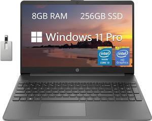HP 156 FHD IPS Laptop Intel Core i31215U 8GB RAM 256GB PCIe SSD Intel UHD Graphics HD Webcam Numpad WiFi 6 Bluetooth Black Win 11 Pro 32GB Hotface USB Card