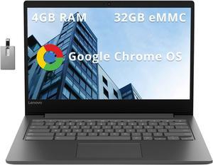 Lenovo Chromebook S330 14" HD Business Laptop, MediaTek MT8173C Processor, MediaTek Integrated Graphics, 4GB LPDDR3 RAM, 32GB eMMC, Wi-Fi 5, HD Webcam, Chrome OS, Black, 128GB Hotface USB Card