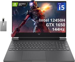 HP Victus 15.6" FHD 144Hz Gaming Laptop, Intel 12th Core i5-12450H, 32GB RAM, 1TB PCIe SSD, NVIDIA GeForce GTX 1650 Graphics, Backlit Keyboard, Win 11 Pro, Mica Silver, 32GB Snowbell USB Card