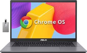 ASUS Chromebook Plus CX34 14" FHD Laptop, 12th Gen Intel Core i3-1215U, 8GB LPDDR5, 128GB SSD, Intel UHD Graphics, FHD Webcam, WiFi 6, Bluetooth 5.2, Chrome OS, Gray, 128GB Hotface USB Card