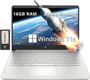 HP Stream 14" HD BrightView Laptop, Intel Pentium Silver N5030, 16GB RAM, 288GB Storage (128GB SSD + 160GB Docking Station Set), Intel UHD Graphics, Fast Charge, 1 Year Office 365, Win 11 S, Silver