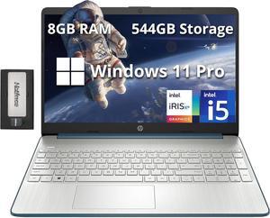 HP 15.6" Anti-Glare FHD Business Laptop, Intel i5-1235U, 8GB RAM, 544GB Storage(256GB SSD+288GB Docking Station Set), Intel Iris Xe Graphics, Number Pad, HD Camera, Win 11 Pro, Spruce Blue