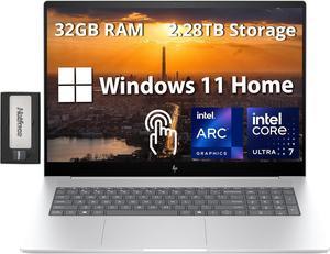 HP Envy 173 FHD Touchscreen Laptop Intel Ultra 7 155H Processor 32GB RAM 228TB Storage2TB SSD288GB Docking Station Set Intel Arc Graphics Numeric Keypad Windows 11 Home Glacier Silver