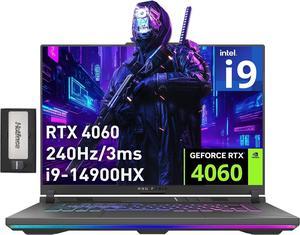 ASUS ROG Strix G16 16" QHD 240Hz Gaming Laptop, Intel i9-14900HX, NVIDIA GeForce RTX 4060, 16GB DDR5, 1TB PCIe SSD, Backlit Keyboard, 720P Webcam, Win 11 Pro, Eclipse Gray, 256GB Docking Station Set