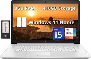 HP 17.3" FHD IPS Business Laptop, Intel i5-1135G7(Beats i7-1065G7), 8GB RAM, 416GB Storage (256GB SSD+160GB Docking Station Set), Intel Iris Xe Graphics, Numeric Keypad, HD Webcam, Win 11 Home, Silver