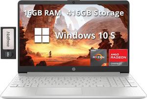 HP 15.6" FHD Laptop, AMD Ryzen 3-3250U Processor, 16GB RAM, 416GB Storage(256GB SSD + 160GB Docking Station Set), AMD Radeon Graphics, Numeric Keypad, 720p HD Webcam, WiFi, Windows 10S, Silver