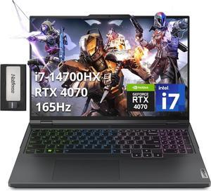 Lenovo Legion Pro 5i 16" WQXGA Gaming Laptop, Intel i7-14700HX, 16GB DDR5, 1TB SSD, NVIDIA GeForce RTX 4070 8GB, 4-Zone RGB Backlit Keyboard, Wi-Fi 6E, Win 11 Pro, Gray, 256GB Docking Station Set