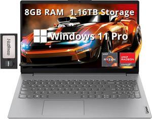 Lenovo V15 Gen 4 15.6" FHD Laptop, AMD Ryzen 5 7520U, 8GB LPDDR5, 1.16TB Storage(1TB SSD+160GB Docking Station Set), AMD Radeon 610M Graphics, Numeric Keypad, 720p Webcam, Win 11 Pro, Arctic Grey