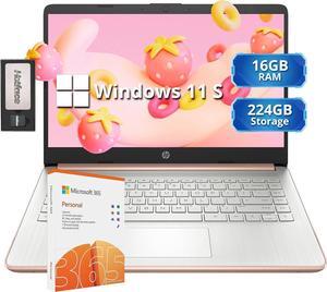 HP Stream 14" HD Lightweight Laptop, Intel Celeron N4120, 16GB RAM, 224GB Storage(64GB eMMC + 160GB Docking Station), Intel UHD Graphics, HD Webcam, 1 Year Office 365, WiFi, Bluetooth, Win 11s, Gold