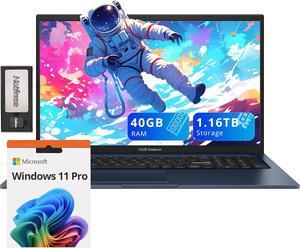 ASUS Vivobook 17.3" FHD Laptop, Intel i3-1215U, 40GB RAM, 1.16TB Storage(1TB SSD+160GB Docking Station Set), Intel UHD Graphics, Numeric Keypad, 720p HD Camera, Wi-Fi 6E, Windows 11 Pro, Quiet Blue