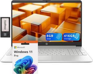 HP 15.6" FHD Anti-Glare Laptop, Intel i3-1215U, 8GB DDR4 RAM, 416GB Storage(256GB SSD + 160GB Docking Station Set), Intel UHD Graphics, Full Size Keyboard, Wi-Fi 5, Windows 11 Pro, Silver