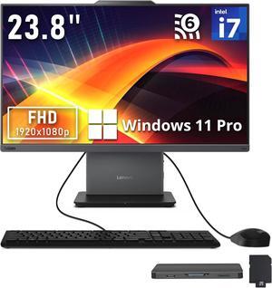 Lenovo ThinkCentre Neo 50a Business All-in-One Desktop, 23.8" FHD Display, Intel i7-13620H, 16GB DDR5, 672GB Storage(512GB SSD+160GB Docking Station Set), Keyboard & Mouse, WiFi 6, Win 11 Pro, Black