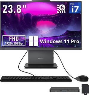 Lenovo ThinkCentre Neo 50a Business All-in-One Desktop, 23.8" FHD Display, Intel i7-13620H, 16GB DDR5, 672GB Storage(512GB SSD+160GB Docking Station Set), Keyboard & Mouse, Webcam, Win 11 Pro, Black