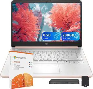 HP Stream 14" HD Anti-glare Laptop, Intel Processor N150, 8GB RAM, 288GB Storage (128GB SSD+160GB Docking Station Set),1 Year Office 365, HD Webcam, Wi-Fi 6, Long Battery Life, CoPilot, Win 11 S, Gold HP Stream 14" HD Anti-glare Laptop, Intel Processor N150, 8GB RAM, 288GB Storage (128GB SSD+160GB Docking Station Set),1 Year Office 365, HD Webcam, Wi-Fi 6, Long Battery Life, CoPilot, Win 11 S, Gold