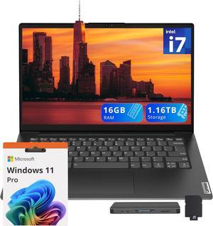 Lenovo V14 14" FHD Business Laptop, Intel i7-13620H, 16GB DDR4 RAM, 1.16TB Storage(1TB SSD+160GB Docking Station Set), Intel UHD Graphics, Wi-Fi 6, 720p HD Camera, Win 11 Pro, Black