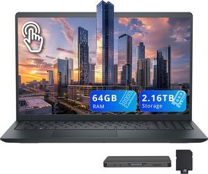 Dell Inspiron 15.6" FHD Touchscreen Laptop, Intel i5-1334U, 64GB RAM, 2.16TB Storage(2TB SSD+160GB Docking Station Set), Intel UHD Graphics, Num Pad, Wi-Fi 6, Copilot, Windows 11, Black