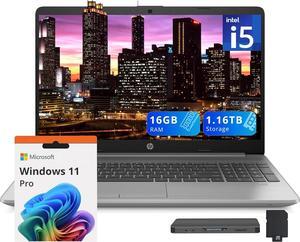 HP 250 G9 15.6" Full HD Anti-Glare Display, Intel Core i5-1335U, 16GB RAM, 1.16TB Storage(1TB SSD + 160GB Docking Station Set), Intel Iris Xe Graphics, Wi-Fi 6, Win 11 Pro, Silver