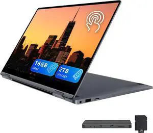 Samsung Galaxy Book4 360 2-in-1 15.6" FHD AMOLED Touchscreen Laptop, Intel 7 150U, 16GB LPDDR5, 2TB Storage (1TB SSD+1TB Docking Station Set), Backlit Keyboard, FHD Camera, Wi-Fi 6E, Win 11, Gray