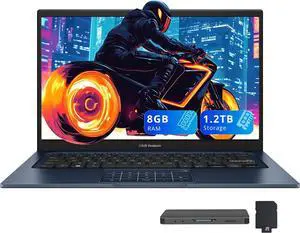 ASUS Vivobook 14 14" FHD Laptop, Intel Core i3 1315U, 16GB RAM, 2TB Storage(1TB SSD+1TB Docking Station Set), Intel UHD Graphics, 720p Camera, Windows 11 Home, Quiet Blue