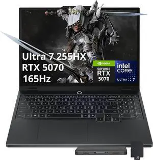 Lenovo Legion 5 15.1" 165Hz WQXGA OLED Gaming Laptop, Intel 20-core Ultra 7 255HX (Beats Intel i9-14900HX), 16GB RAM, 1TB SSD, GeForce RTX 5070, Backlit Kb, Win 11 Pro, Black, 1TB Docking Station