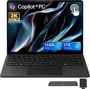 Microsoft Surface Copilot+PC 13.8" Touchscreen Laptop, Snapdragon X Plus, 16GB RAM, 2TB Storage (1TB SSD+1TB Docking Station Set), Qualcomm Adreno Graphics, Backlit Keyboard, Win 11, Black Microsoft Surface Copilot+PC 13.8" Touchscreen Laptop, Snapdragon X Plus, 16GB RAM, 2TB Storage (1TB SSD+1TB Docking Station Set), Qualcomm Adreno Graphics, Backlit Keyboard, Win 11, Black