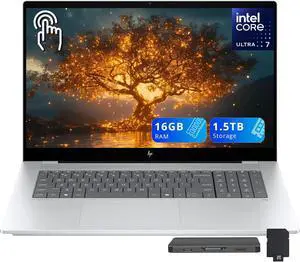 HP OmniBook X 17.3" FHD Touchscreen Laptop, Intel Core Ultra 7 256V, 16GB LPDDR5X, 1.5TB Storage (512GB SSD+1TB Docking Station), Intel Arc 140V, Backlit Keyboard, Copilot+ PC, Win 11, Silver HP OmniBook X 17.3" FHD Touchscreen Laptop, Intel Core Ultra 7 256V, 16GB LPDDR5X, 1.5TB Storage (512GB SSD+1TB Docking Station), Intel Arc 140V, Backlit Keyboard, Copilot+ PC, Win 11, Silver
