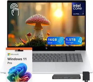 HP OmniBook X 17.3" FHD Touchscreen Laptop, Intel Core Ultra 7 256V, 16GB LPDDR5X, 1.5TB Storage (512GB SSD+1TB Docking Station), Intel Arc 140V, Backlit Keyboard, Copilot+ PC, Win 11 Pro, Silver HP OmniBook X 17.3" FHD Touchscreen Laptop, Intel Core Ultra 7 256V, 16GB LPDDR5X, 1.5TB Storage (512GB SSD+1TB Docking Station), Intel Arc 140V, Backlit Keyboard, Copilot+ PC, Win 11 Pro, Silver