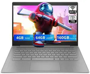HP 14" HD Chromebook Laptop for Work & Study, Intel Celeron N4500, 4GB LPDDR4, 224GB Total Storage (64GB eMMC+160GB Docking Station), UHD Graphics, Long Battery Life, Webcam, Chrome OS, Modern Gray HP 14" HD Chromebook Laptop for Work & Study, Intel Celeron N4500, 4GB LPDDR4, 224GB Total Storage (64GB eMMC+160GB Docking Station), UHD Graphics, Long Battery Life, Webcam, Chrome OS, Modern Gray