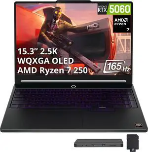 Lenovo Legion 15.3" WQXGA 165Hz Gaming Laptop,AMD Ryzen 7 250,16GB DDR5,1TB SSD+1TB Docking Station,NVIDIA GeForce RTX 5060 8GB GDDR7,1-Zone RGB Backlit,Win 11,Eclipse Black Lenovo Legion 15.3" WQXGA 165Hz Gaming Laptop,AMD Ryzen 7 250,16GB DDR5,1TB SSD+1TB Docking Station,NVIDIA GeForce RTX 5060 8GB GDDR7,1-Zone RGB Backlit,Win 11,Eclipse Black