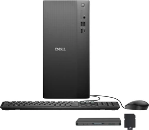 Dell ECT 1250 Tower Desktop, Intel Core Ultra 7 265F, 32GB DDR5, 2TB Storage (1TB SSD+1TB Docking Station Set), NVIDIA GeForce RTX 5060, Keyboard & Mouse, Wi-Fi 6, Win 11 Pro, Black Dell ECT 1250 Tower Desktop, Intel Core Ultra 7 265F, 32GB DDR5, 2TB Storage (1TB SSD+1TB Docking Station Set), NVIDIA GeForce RTX 5060, Keyboard & Mouse, Wi-Fi 6, Win 11 Pro, Black