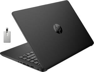 HP Premium 14" Stream HD Laptop, Intel Celeron N4120 CPU, 8GB RAM, 64GB eMMC, Webcam, UHD Graphics, Bluetooth, WiFi, HDMI, 1 Year Office 365, Win 11 S, Black, 32GB Hotface USB Card