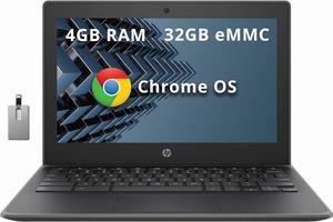HP 11A G8 116 HD Student Chromebook Laptop AMD A49120C Processor Radeon R4 Graphics 4GB RAM 32GB eMMC HD Webcam Chrome OS Black 32GB Hotface USB Card