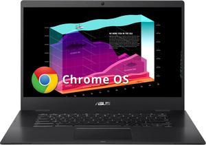 ASUS CX1500CNA Chromebook 15.6" HD Laptop, Intel Celeron N3350 Processor, 4GB RAM, 64GB eMMC Flash Memory, Intel HD Graphics, HD Webcam, Stereo Speakers, Chrome OS, Black, (renewed)