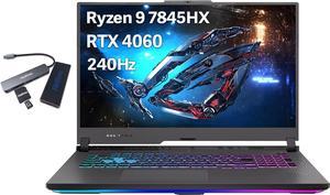 ASUS ROG Strix G17 Gaming Laptop 173 QHD 240Hz Display AMD Ryzen 9 7845HX GeForce RTX 4060 64GB DDR5 RAM 4TB PCIe SSD RGB Backlit Keyboard Win 11 Pro Gray 32GB Hotface USB Card