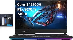 ASUS ROG Strix Scar 15 Gaming Laptop, 15.6" QHD 240Hz Display, Intel Core i9 12900H, 64GB DDR5, 2TB SSD, NVIDIA GeForce RTX 3070 Ti, Per-Key RGB Keyboard, Wi-Fi 6E, Black, Win 11 Pro, 128GB Hotface Ex