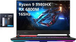 ASUS ROG Strix G15 Advantage Edition Gaming Laptop, 15.6" QHD 165Hz Display, AMD Ryzen 9 5980HX, 16GB RAM, 1TB PCIe SSD, RGB Backlit Keyboard, Radeon RX 6800M, Win 11 Pro, Black, 32GB USB Card