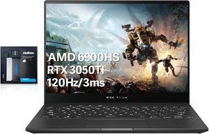 ASUS ROG Flow 134 WUXGA Touchscreen Laptop AMD Ryzen 9 6900HS 16GB LPDDR5 RAM 1TB SSD NVIDIA GeForce RTX 3050 Backlit Keyboard Win 11 Pro Black 128GB Hotface Extension Set
