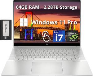 HP Envy 16" WQXGA Touchscreen Laptop, Intel i7 13700H, 32GB DDR5, 2.28TB Storage(2TB SSD+288GB Docking Station Set), NVIDIA GeForce RTX 4060, Backlit Keyboard, Wi-Fi 6E, Win11 Pro, Silver