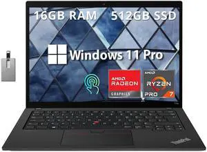 Lenovo ThinkPad T14s G3 14" WUXGA Touchscreen Business Laptop, AMD Ryzen 7 Pro 6850U, 16GB LPDDR5 RAM, 512GB SSD, AMD Radeon 680M, French Backlit KB, Fingerprint Reader, Win 11 Pro, 32GB USB Card
