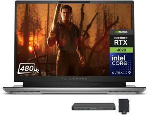 Dell Alienware x16 R2 16" FHD 480Hz Gaming Laptop, Intel Ultra 9-185H, 32GB RAM, 2TB SSD, NVIDIA GeForce RTX 4090, Backlit Keyboard, Windows 11 Home, Lunar Silver, 1TB Docking Station Set