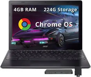 Acer Chromebook 311 11.6" HD Display Laptop, Intel Celeron N4500, 4GB LPDDR4X, 64GB eMMC, Intel UHD Graphics, HD Webcam, WiFi 5, Chrome OS, Black, 160GB Docking Station Set