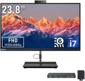 Lenovo Thinkcentre Neo 30A Business All-in-One Desktop, 23.8" FHD Display, Intel i7-13620H, 16GB RAM, 800GB Storage(512GB SSD+288GB Docking Station Set), Keyboard, Mouse, Win 11, Black