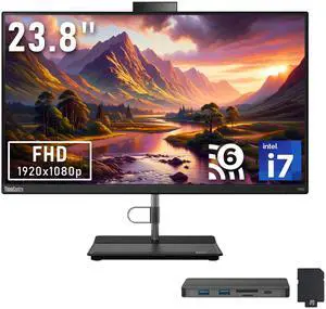 Lenovo Thinkcentre Neo 30A Business All-in-One Desktop, 23.8" FHD Display, Intel i7-13620H, 16GB RAM, 800GB Storage(512GB SSD+288GB Docking Station Set), Keyboard, Mouse, Win 11 Pro, Black