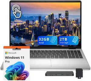 Dell Inspiron 16'' FHD+ Touchscreen Laptop, Intel Core 5 120U, 32GB RAM, 2TB Storage(1TB SSD+1TB Docking Station Set), Intel Graphics, Backlit Keyboard, Numeric Pad, Win 11 Pro, Silver Metal Dell Inspiron 16'' FHD+ Touchscreen Laptop, Intel Core 5 120U, 32GB RAM, 2TB Storage(1TB SSD+1TB Docking Station Set), Intel Graphics, Backlit Keyboard, Numeric Pad, Win 11 Pro, Silver Metal